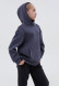 Dark green color kids three-thread insulated hoodie